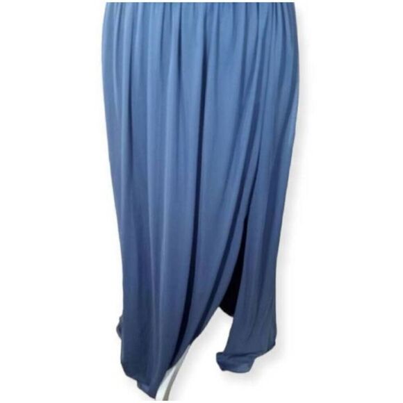 DAVID'S BRIDAL BLUE OPEN-BACK LACE AND MESH BRIDESMAID DRESS SZ.14 EUC - Picture 5 of 7